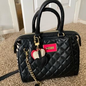 Betsy Johnson handbag black and white